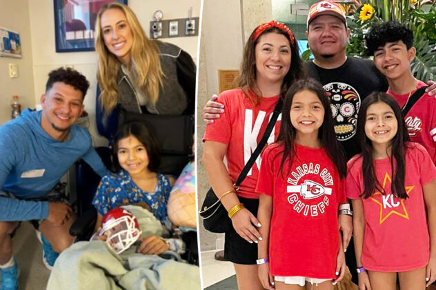 Patrick and Brittany Mahomes visit children wounded in Kansas City Chiefs parade shooting