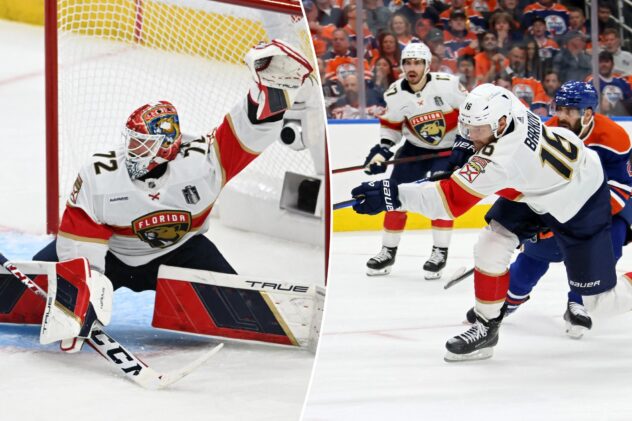 Aleksander Barkov, Sergei Bobrovsky power Panthers to one win way from Stanley Cup title