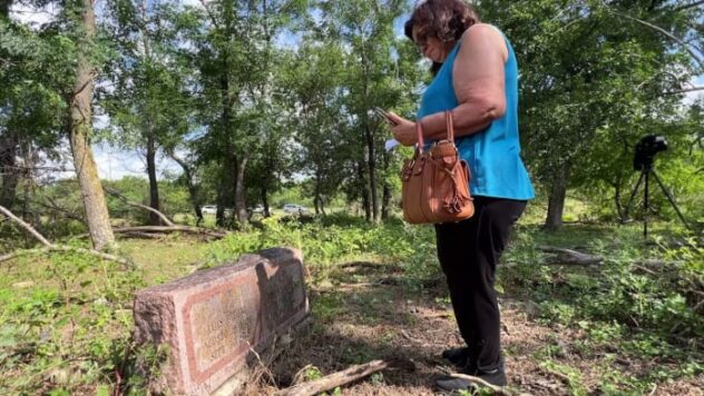Forgotten cemetery in San Antonio ringed by junkyards, grazing land