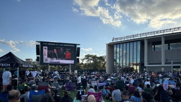 Hundreds pack plaza at The Rock at La Cantera to celebrate Spurs, NBA Draft
