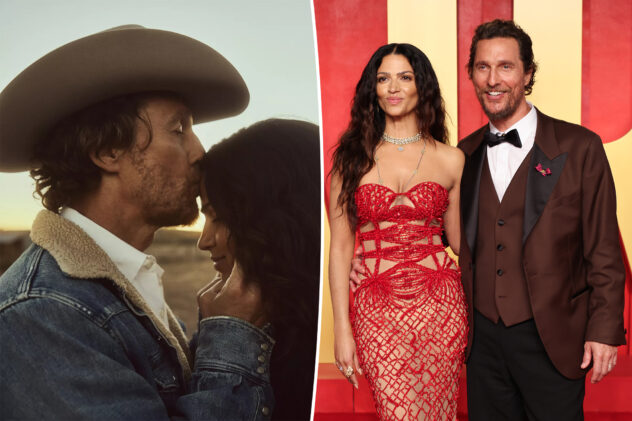 Matthew McConaughey marks 12th wedding anniversary with wife Camila with sweet PDA snap