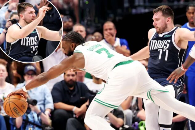 Referees’ foul call on Luka Doncic all but gives Celtics NBA title