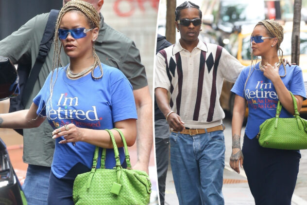 Rihanna trolls fans with ‘I’m retired’ T-shirt while out in NYC with A$AP Rocky: ‘Never getting an album’