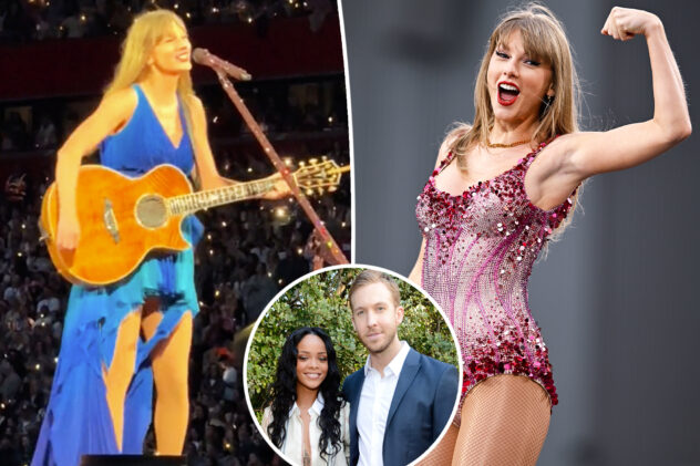 Taylor Swift performs Calvin Harris and Rihanna’s ‘This Is What You Came For’ during Eras Tour show in Liverpool