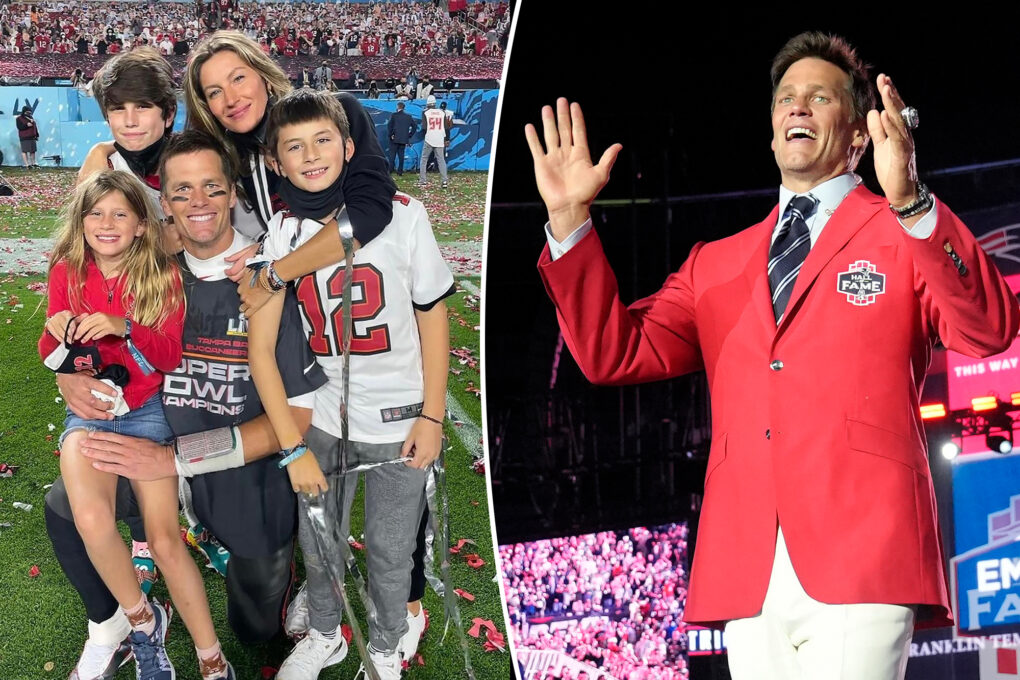 Tom Brady gives sweet shout-out to his kids at star-studded Patriots Hall of Fame ceremony