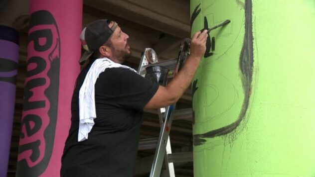 Artist hopes ‘larger-than-life’ crayon painting will bridge community together