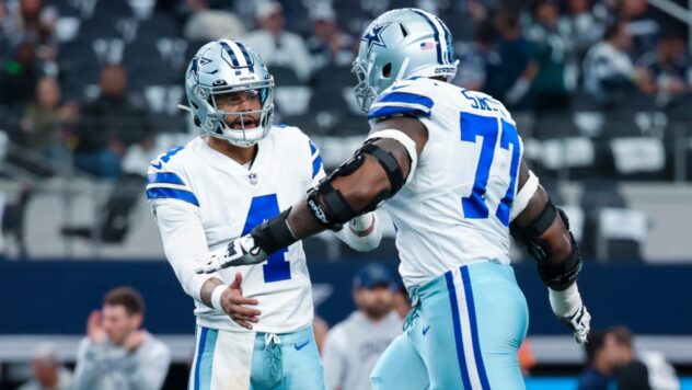 Dak Prescott supports long-time left tackle Tyron Smith at Jets OL’s wedding