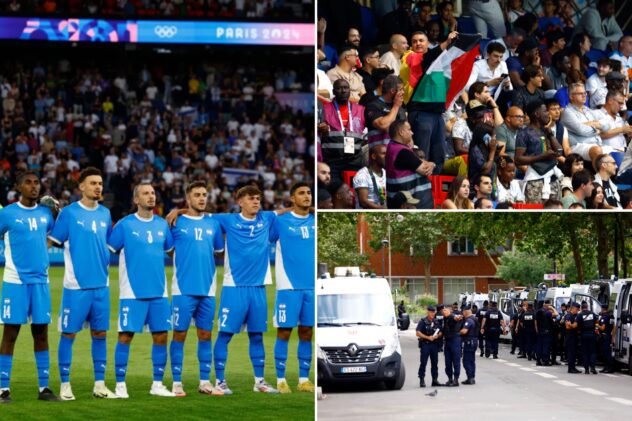 Israeli soccer team booed, national anthem jeered at during opening Paris Olympics soccer match