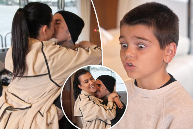 Kourtney Kardashian’s son Reign begs her to ‘stop’ making out with Travis Barker, warns them against making another baby