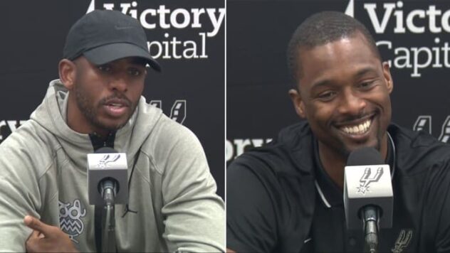 New Spurs players Chris Paul and Harrison Barnes say they’re excited to play for Coach Pop, connect with teammates