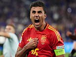 Rodri names the one England player Spain will have to 'keep under control' in Euro 2024 final... as midfielder heaps praise on the Three Lions